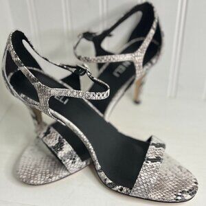 VANELI Berk Snake Ankle Strap Open Toe Pumps Women's Size 9.5